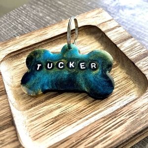 Resin pet name tags for collars made to order